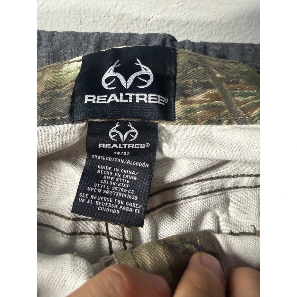 Realtree AP Camo Pants Mens 36x32 Cotton Hunting Camouflage Straight Leg S576C3